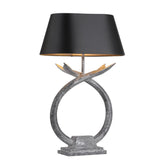 Fluke Table Lamp Black/Silver Base Only